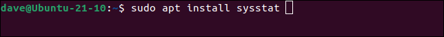 Instalación de sysstat con apt en Ubuntu