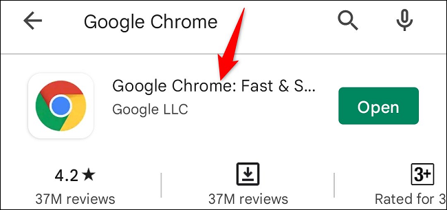 Toca "Google Chrome" en los resultados de búsqueda.
