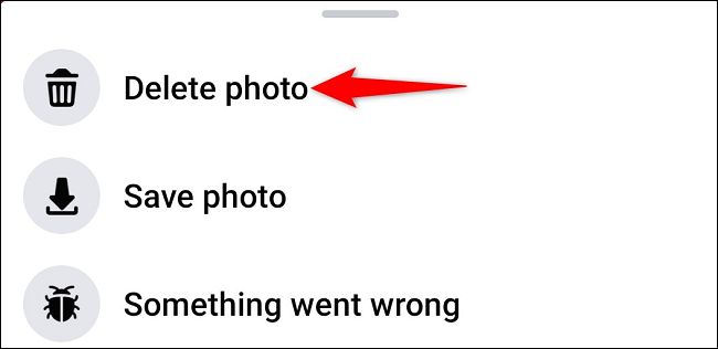 Elige "Eliminar foto".