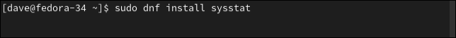 Instalación de systat con dnf en Fedora