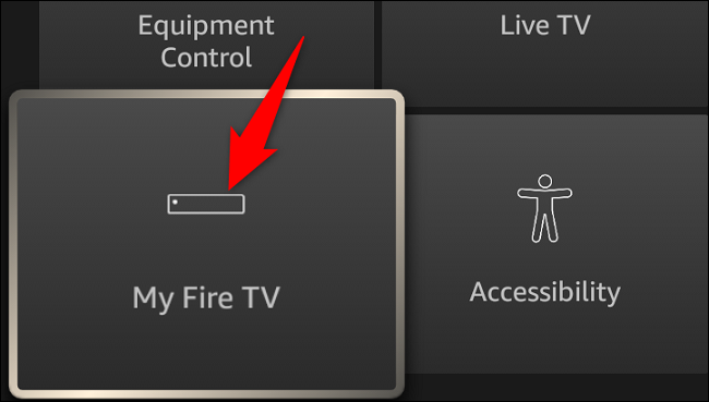 Accede a la opción "Mi Fire TV".