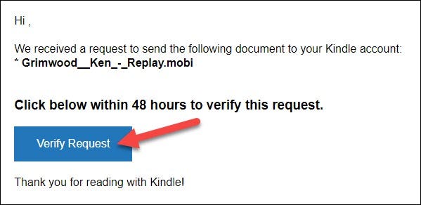 "Verificar solicitud" para enviar el libro electrónico.