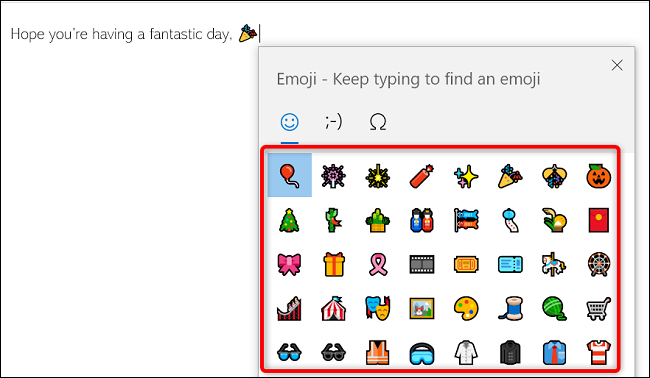 Agregue un emoji a un correo electrónico de Outlook.