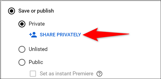 Elija "Compartir en privado".