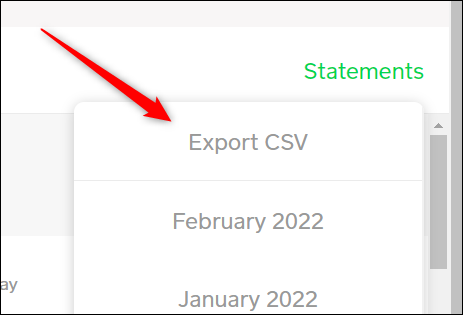 Haz clic en Exportar CSV.