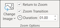Opciones de zoom en PowerPoint