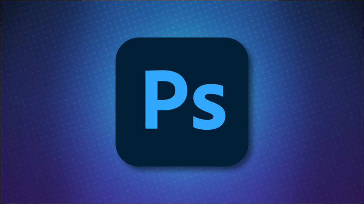 Logotipo de Adobe Photoshop sobre fondo azul.