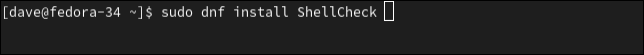 Instalación de shellcheck en Fedora