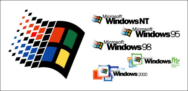 El logotipo de Windows de la bandera voladora