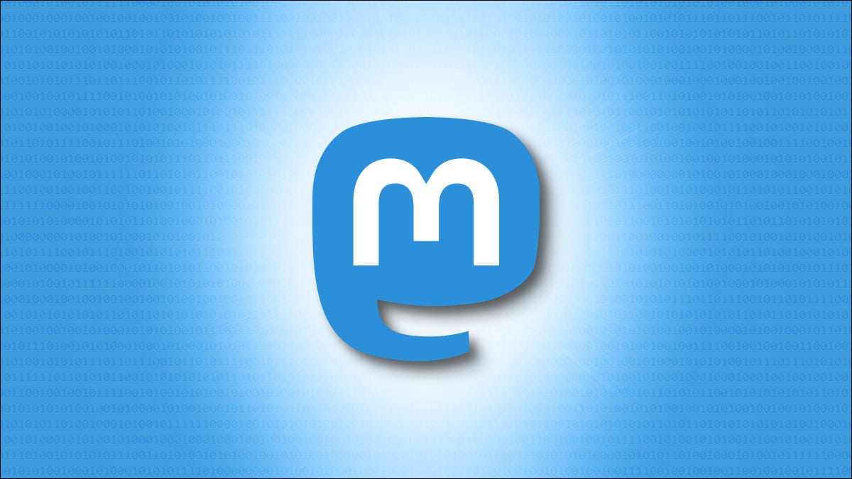 El logotipo de Mastodon sobre un fondo azul.