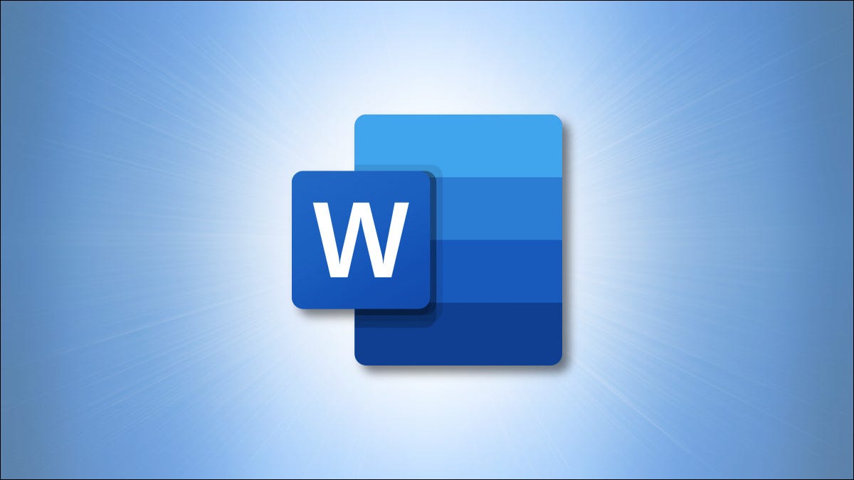 Logotipo de Microsoft Word sobre fondo azul.