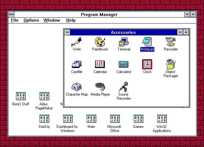 El administrador de programas de Windows 3.1