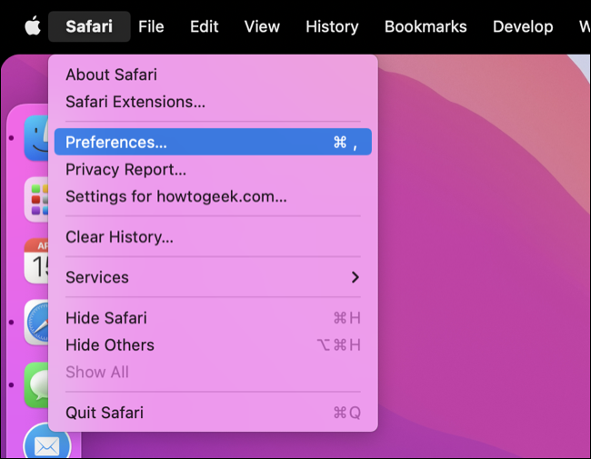 Preferencias de macOS Safari