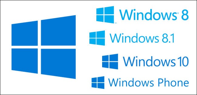 El logotipo de Windows en ángulo