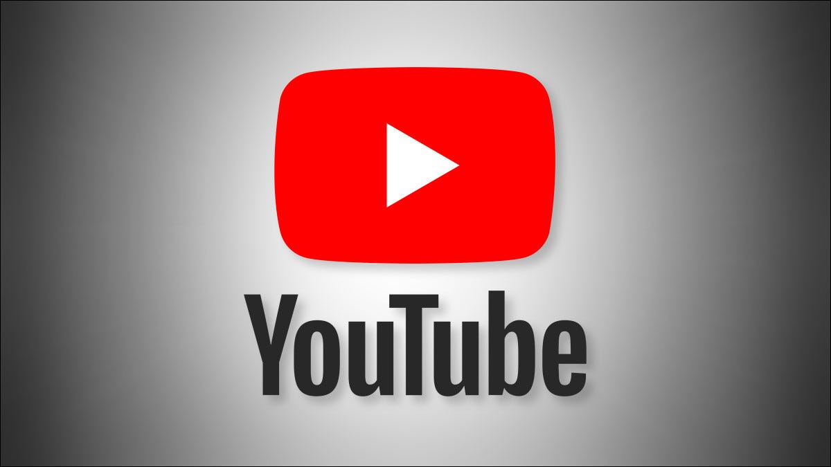 Logotipo de YouTube sobre fondo gris.
