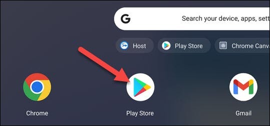 Inicie la aplicación Play Store.