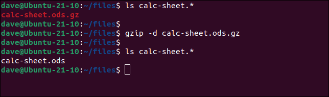 Descomprimir un archivo con gzip