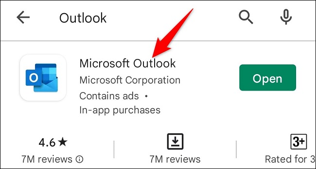 Toca "Microsoft Outlook".