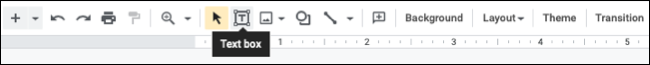Botón Cuadro de texto en la barra de herramientas