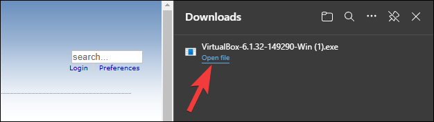 Abra el instalador de VirtualBox para instalar