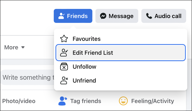 Editar lista de amigos de Facebook
