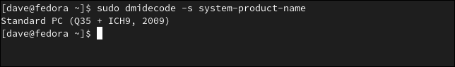 El comando dmidecode que identifica correctamente una VM de GNOME Boxes