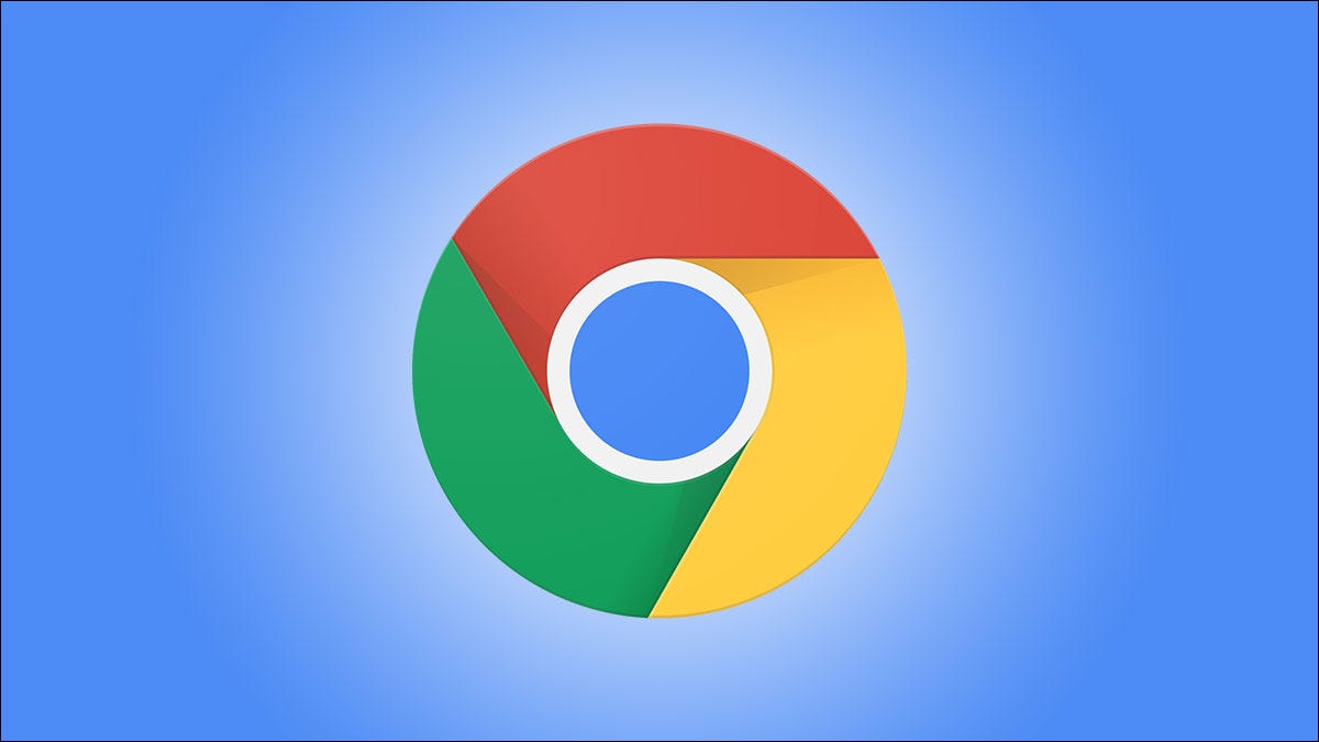 Logotipo de Google Chrome sobre un fondo azul.