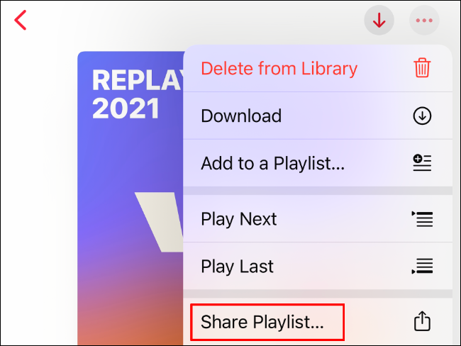 Compartir una lista de reproducción de Apple Music en iPhone