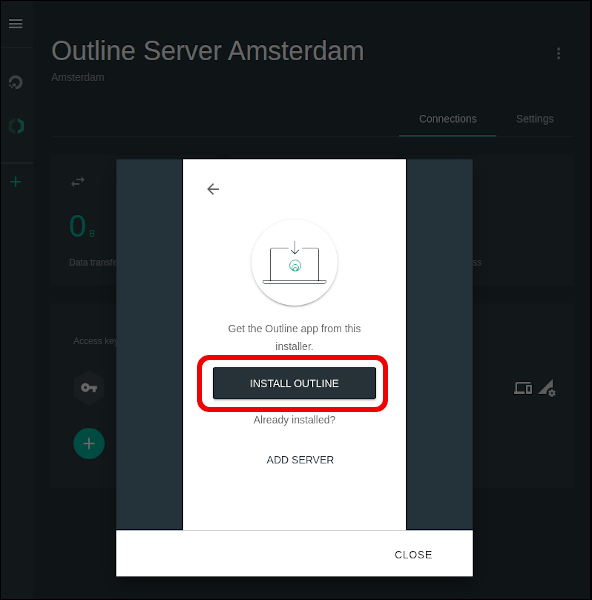 Esquema de la instalación del cliente